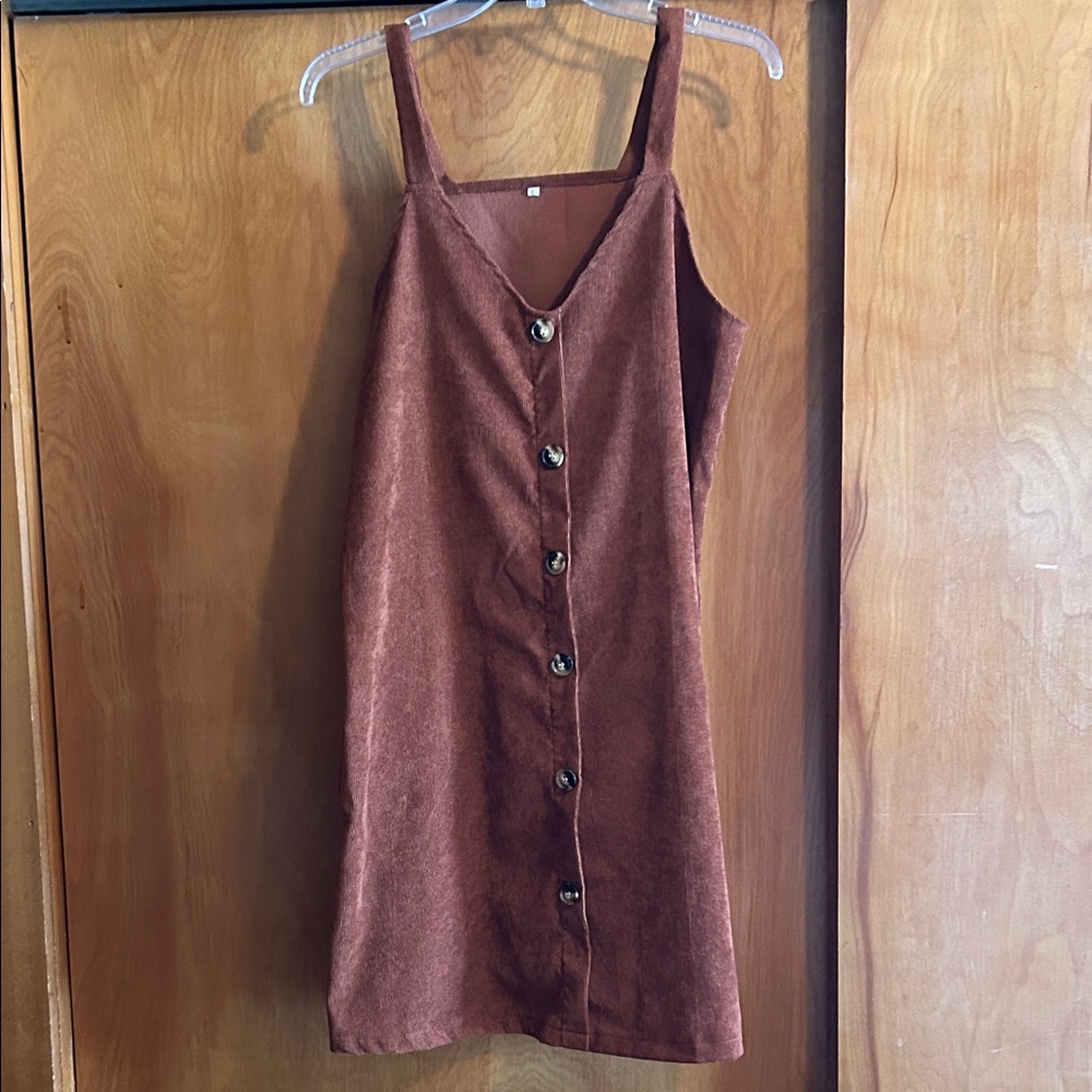 Brown Button-Down Women's Dress